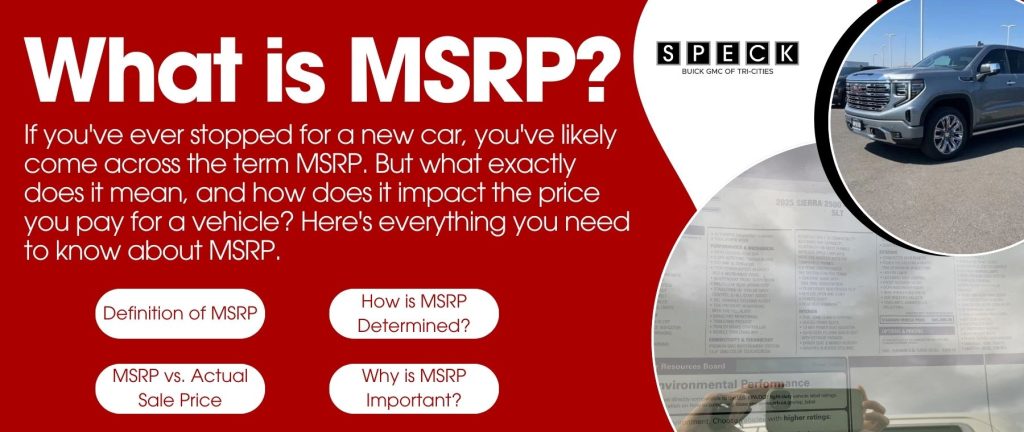 A graphic highlighting the key points explaining what MSRP is