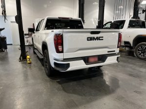 Image of a GMC Sierra 1500 in a service bay