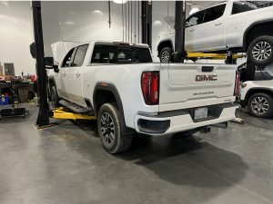 A GMC getting service done in our service department