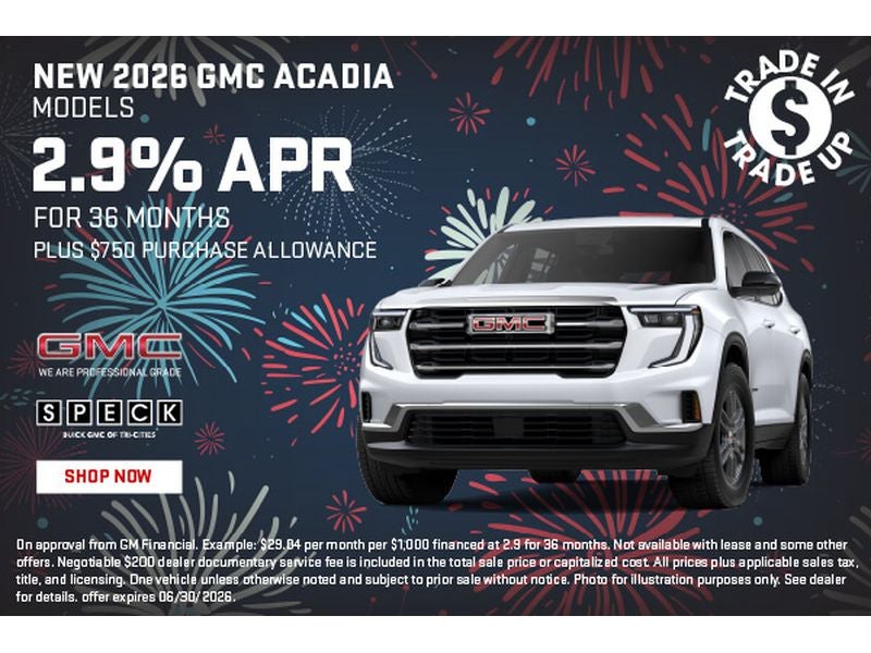 2026 GMC Acadia Elevation