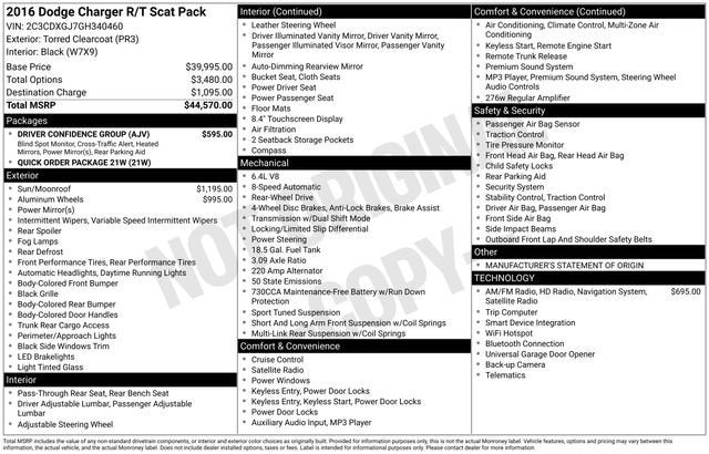 2016 Dodge Charger R/T Scat Pack
