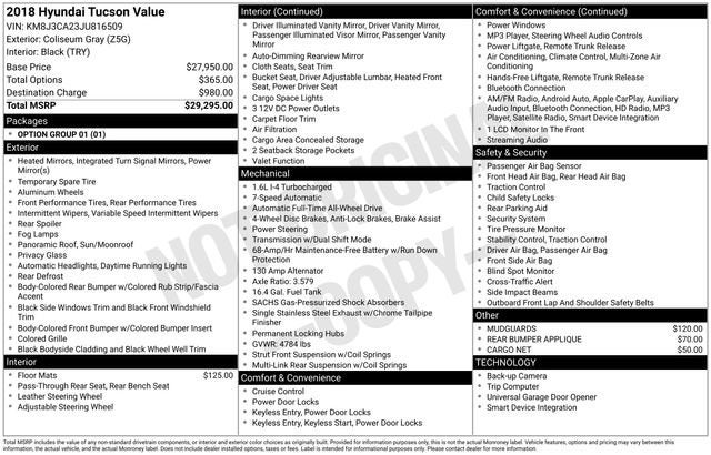 2018 Hyundai Tucson Value
