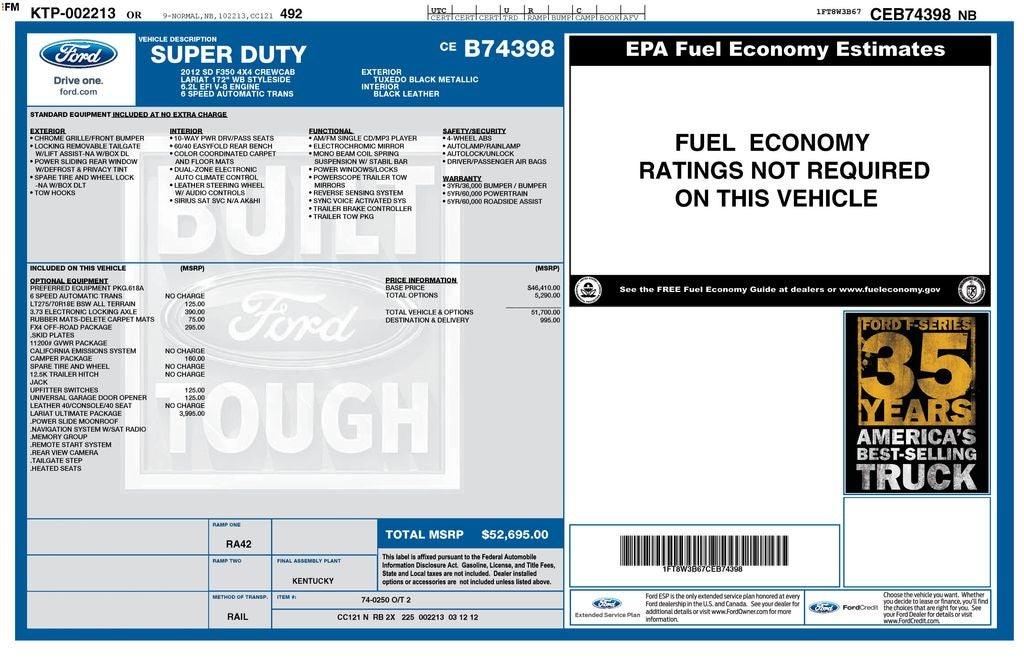 2012 Ford F-350SD Lariat