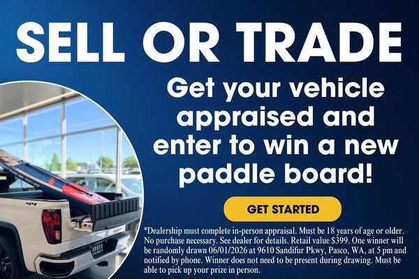 enter to win a paddle board with vehicle appraisal