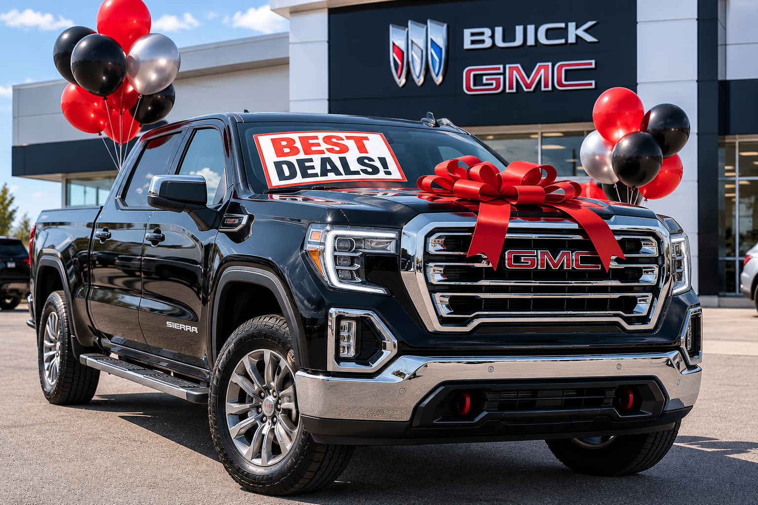 gmc-sierra-outside-dealership-with-best-deals