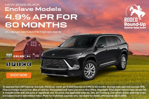 4.9 apr for 60 months buick enclave