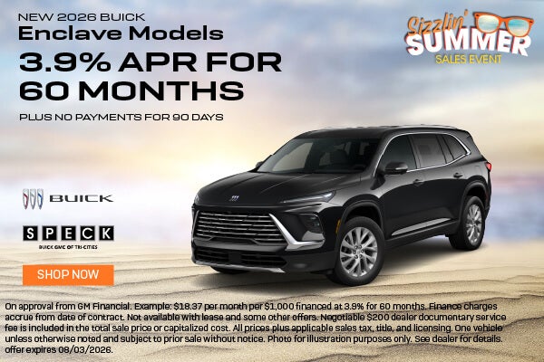 3.9 apr for 60 months buick enclave