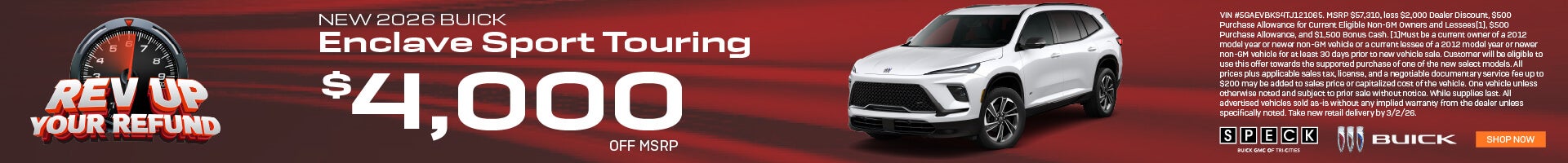 4,500 off msrp on a buick enclave