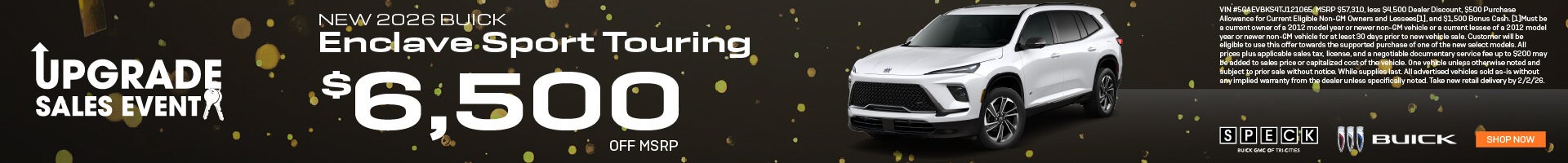 6500 discount on a new buick enclave