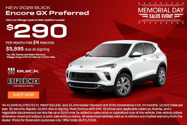 290 per month lease buick encore gx