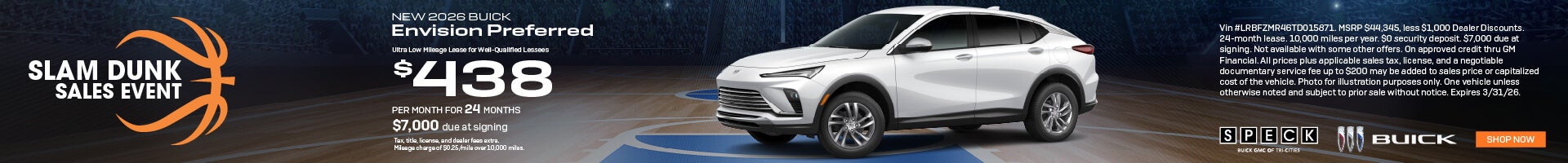 buick envision 438 per month lease
