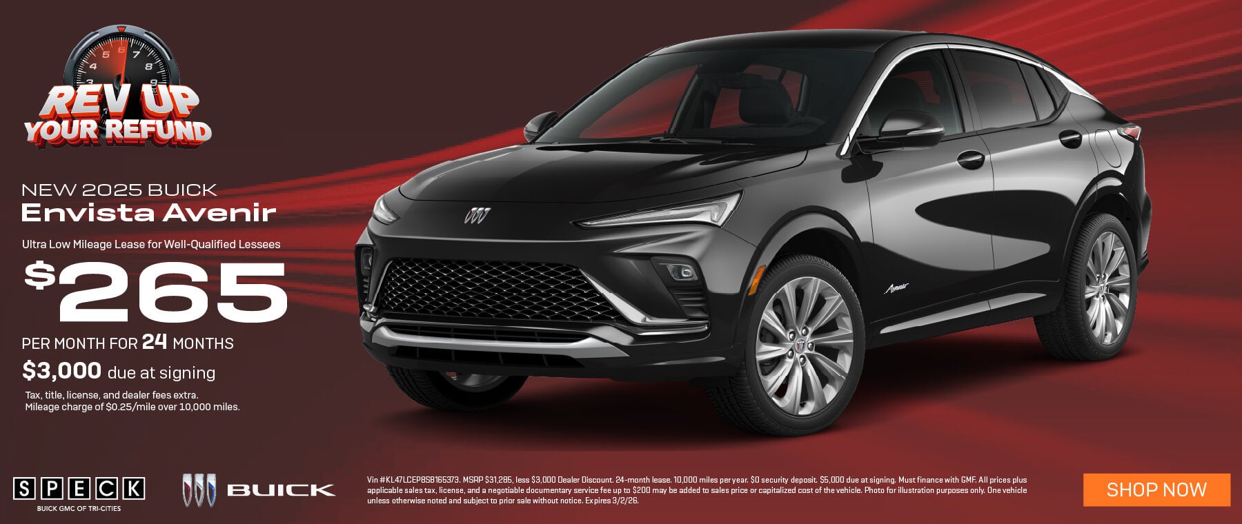 265 per month lease buick envista