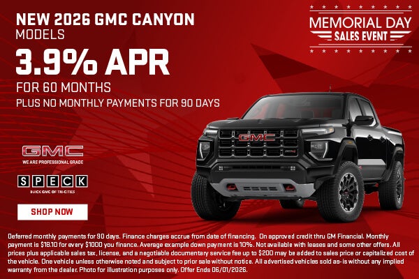 3.9 apr for 60 months gmc canyon