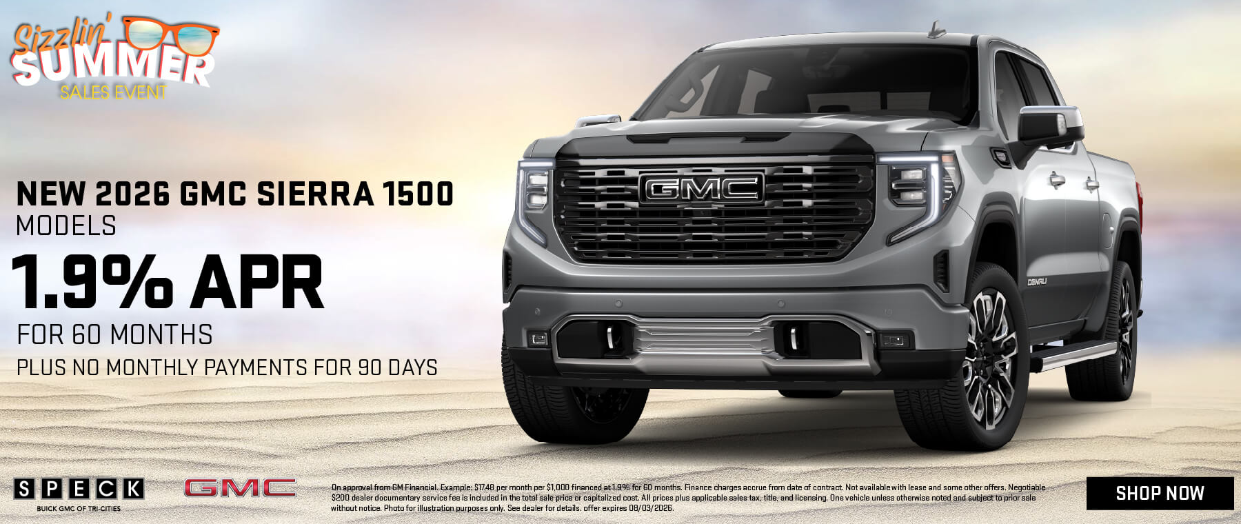 1.9 apr for 60 months gmc sierra 1500