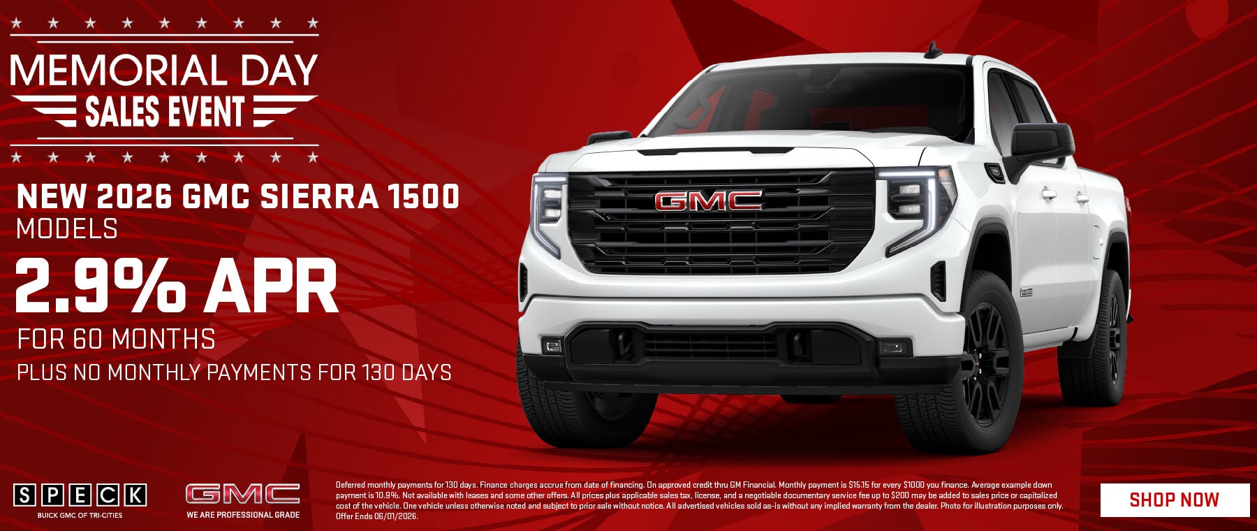 2.9 apr for 60 months sierra 1500