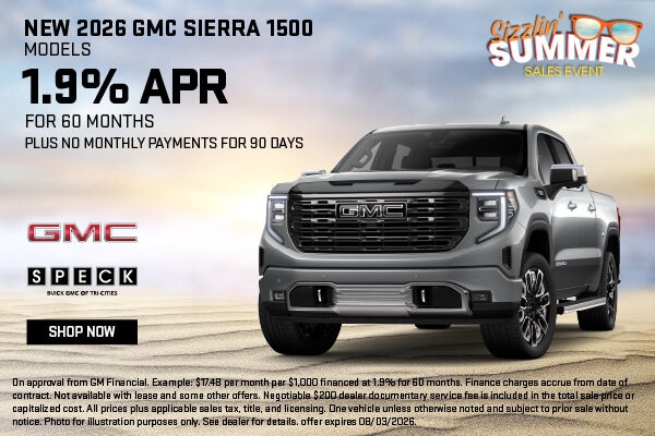 1.9 apr for 60 months gmc sierra 1500