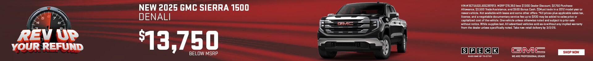 13750 off msrp 25 sierrra 1500