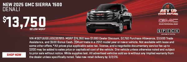 13750 off msrp 25 sierrra 1500