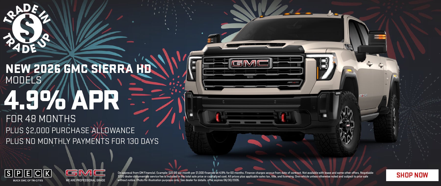 4.9 apr for 48 months gmc sierra hd