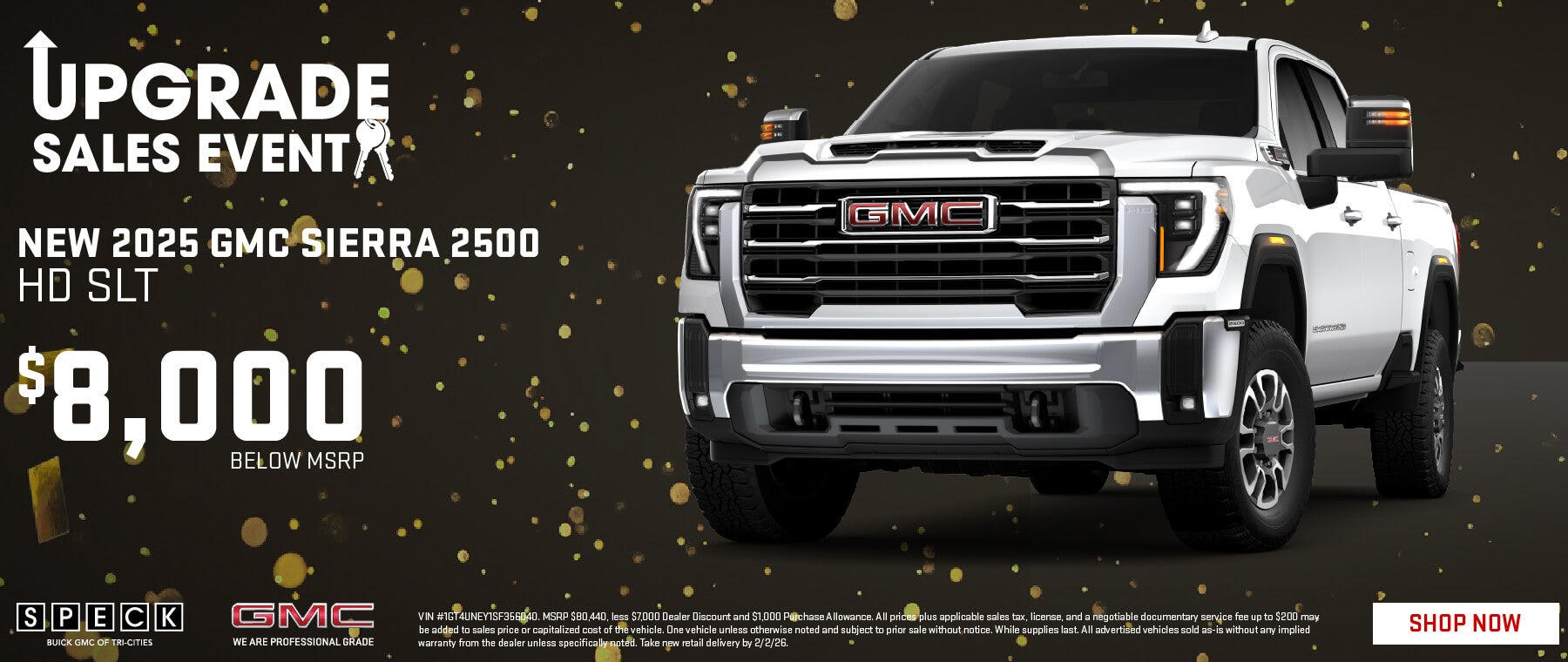 8000 discount on a new 2025 gmc sierra 2500