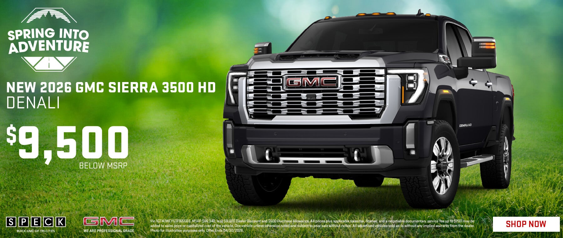 9500 off msrp sierra 3500