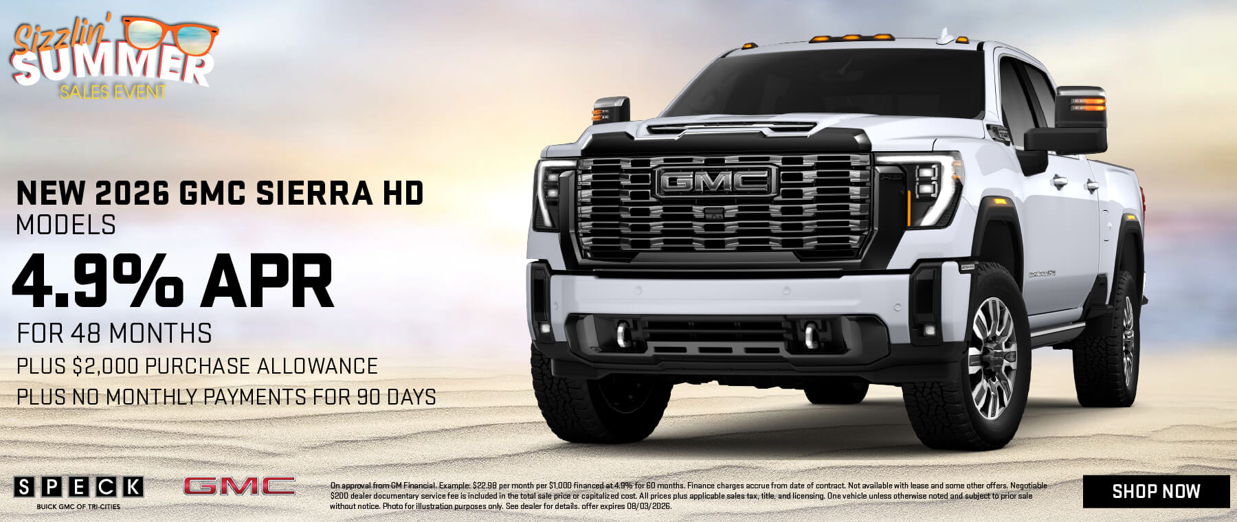 4.9 apr for 48 months gmc sierra hd