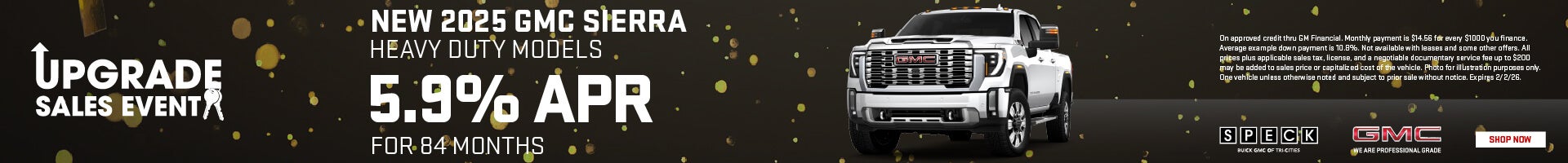 5.9% apr on new 2025 gmc sierra hd models