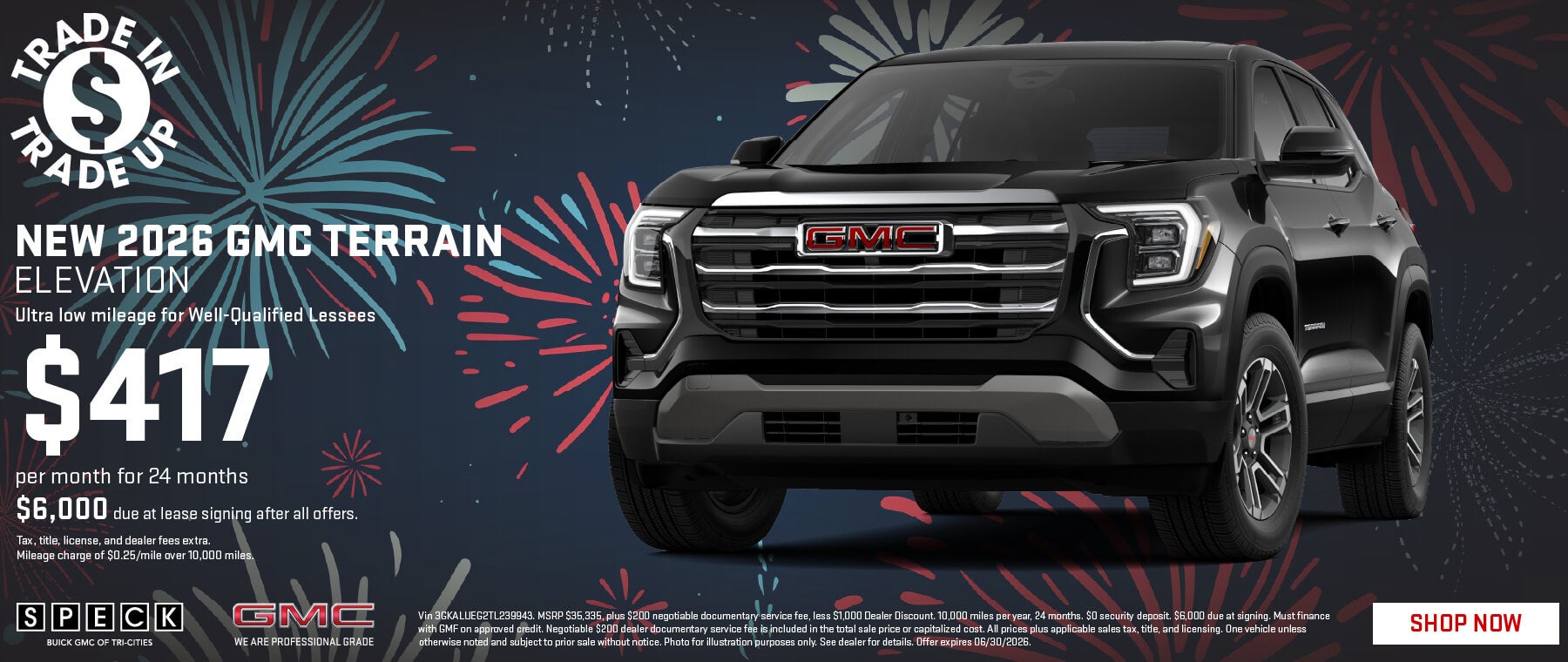 417 per month lease gmc terrain