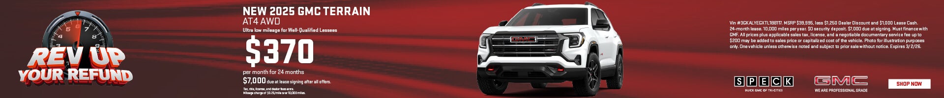 370 per month gmc terrain lease