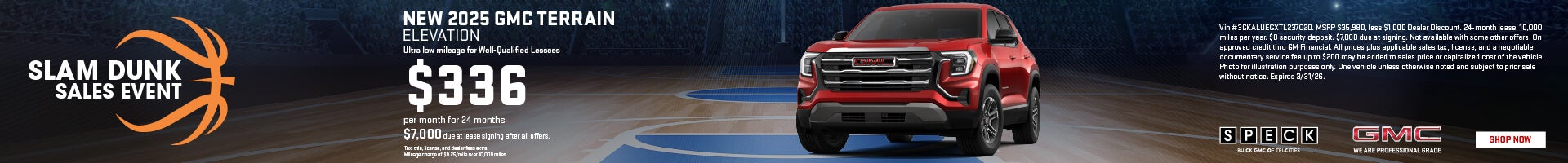 gmc terrain lease for 336 per month