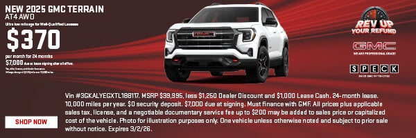 370 per month gmc terrain lease