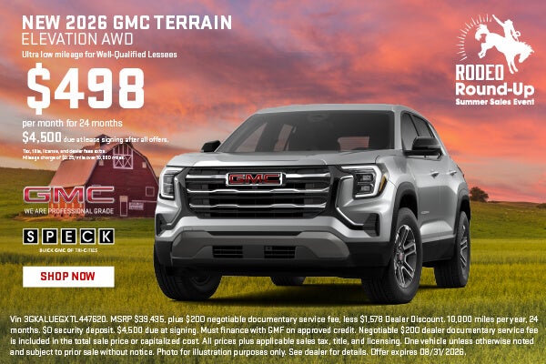 498 per month 2026 gmc terrain