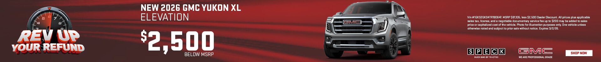 2500 off msrp on a gmc yukon xl
