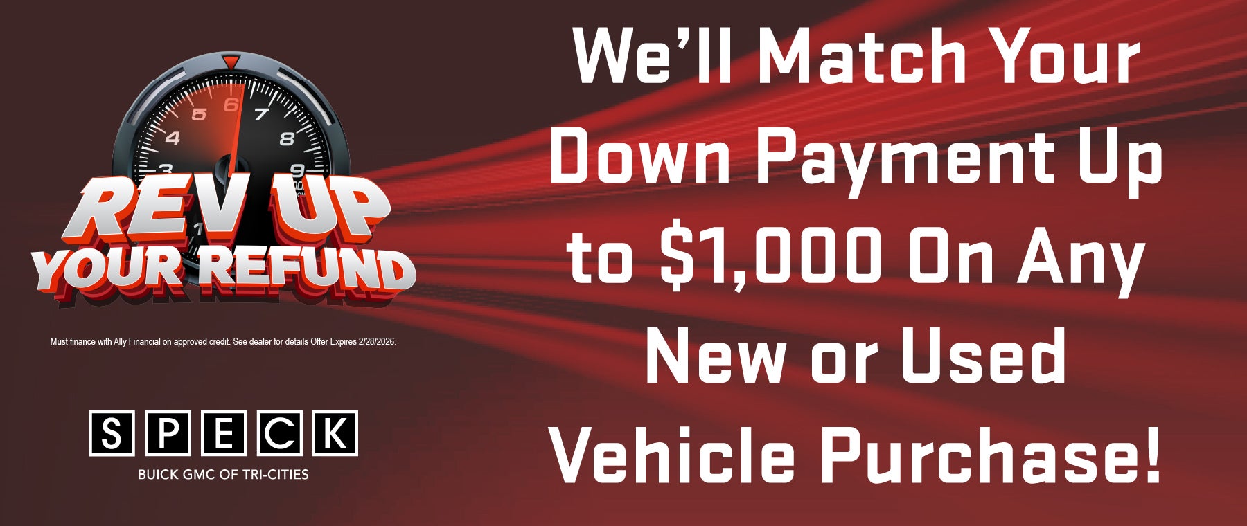 we'll match your down payment up to 1,000