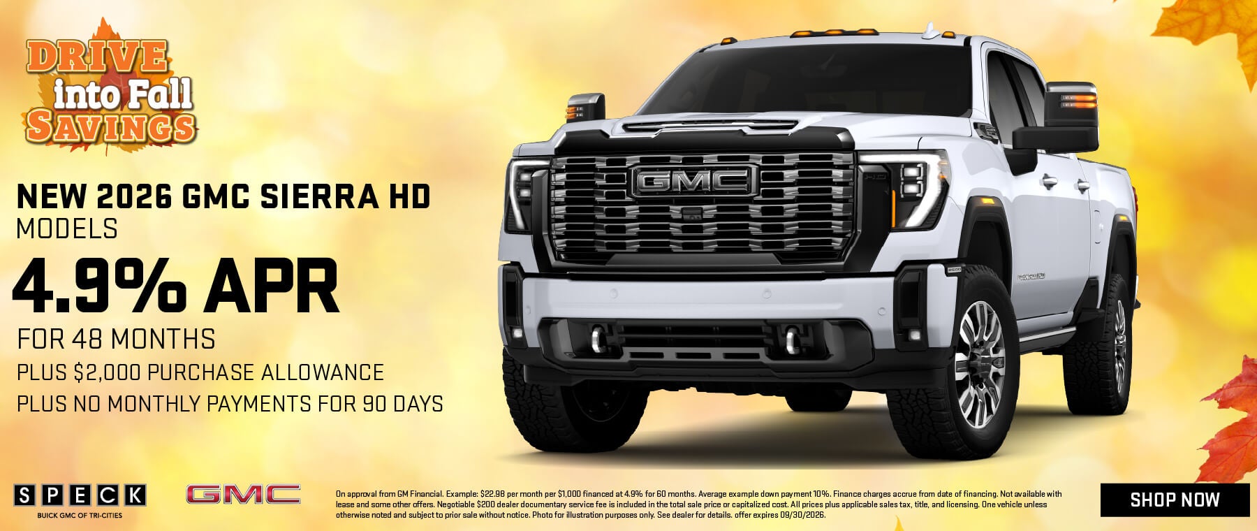 4.9 apr for 48 months gmc sierra hd