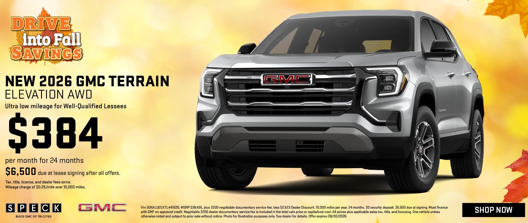 384 per month gmc terrain